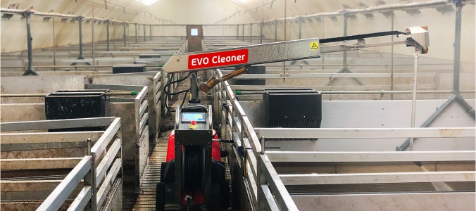 Autonomous robots for washing animal farms.