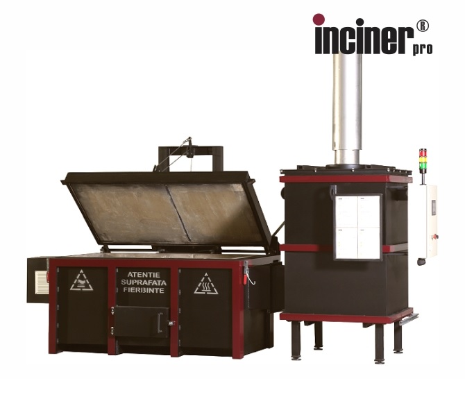 IncinerPro i500V incinerator for livestock farms, fattening pigs, sows.