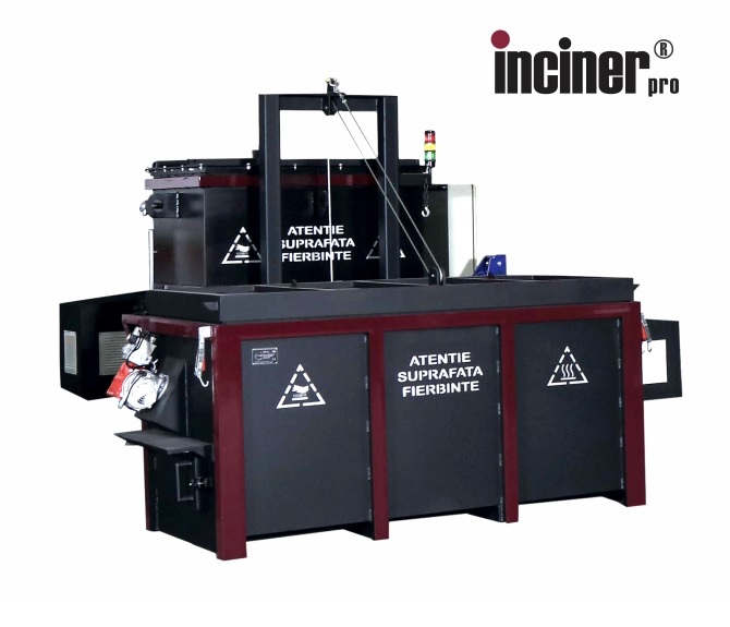 IncinerPro i850 incinerator for animal farms, slaughterhouses, meat processing plants.