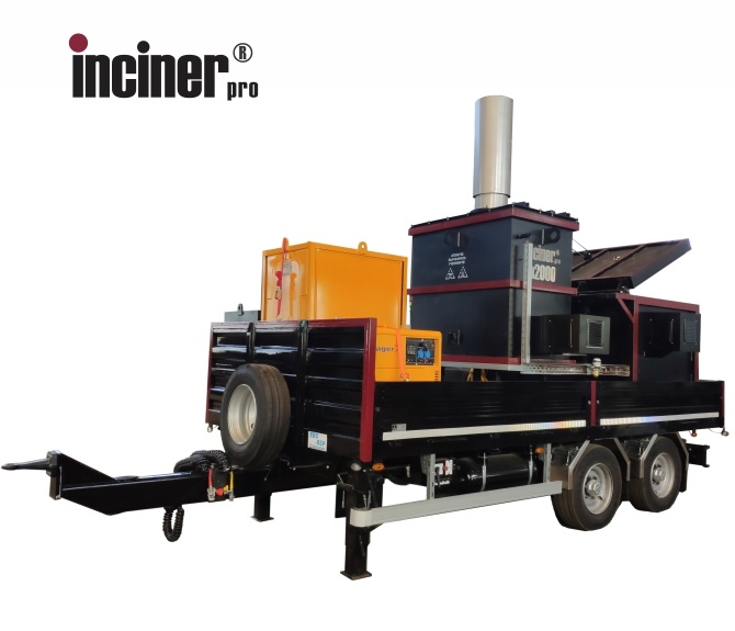 IncinerPro a2000 mobile incinerator for animal carcasses from poultry and pig farms